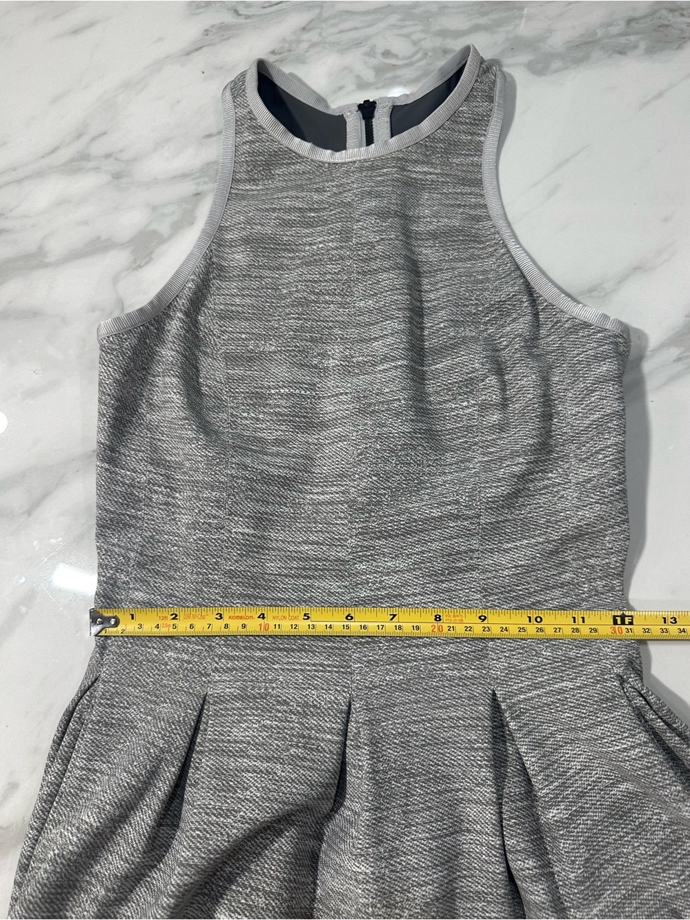 LULULEMON Here to There Pleated Dress Sleeveless Heather Gray Fit & Flare Size 6 - Picture 15 of 16